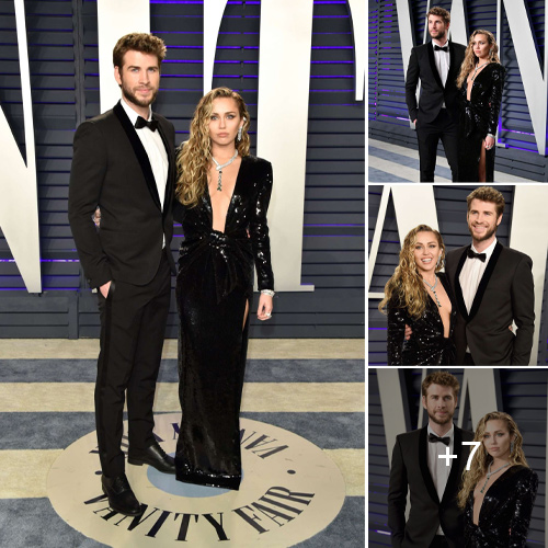 Miley Cyrus Shines in Sparkling Gucci at Starry Vanity Fair Oscar Party