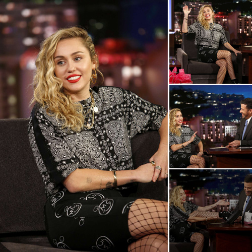 Miley Cyrus Shines in Captivating Performance on Jimmy Kimmel Live! in Los Angeles